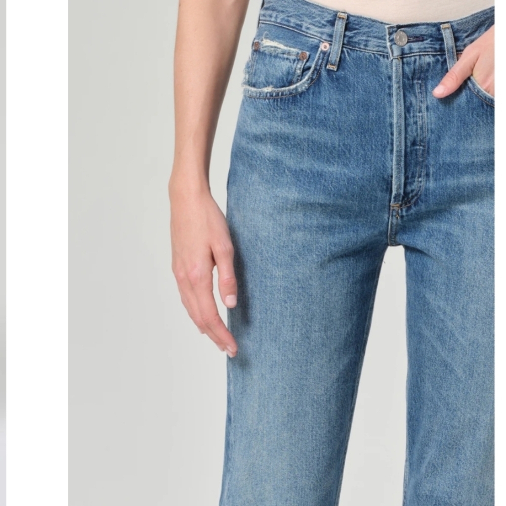 AGOLDE Riley High Rise Straight Crop Jeans - Picture 5 of 14